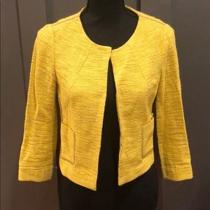Yellow tweedy jacket